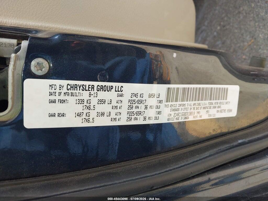 2C4RC1GG8ER138910 2014 CHRYSLER TOWN & COUNTRY photo no. 9