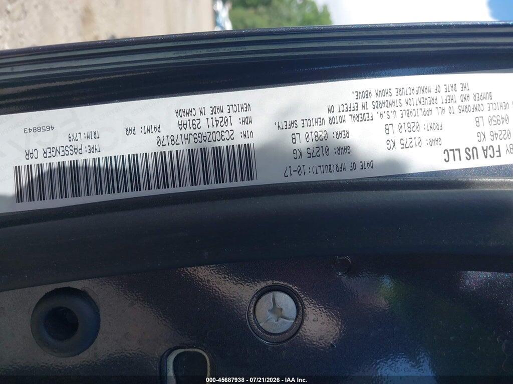 2C3CDZAG9JH178170 2018 DODGE CHALLENGER photo no. 9