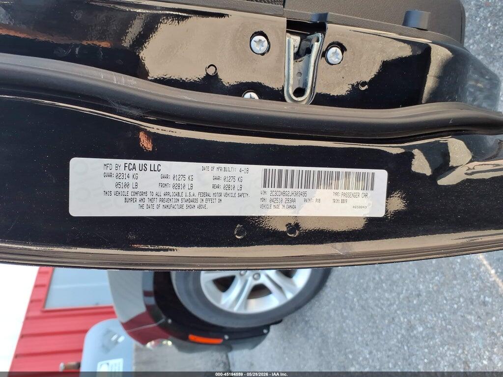2C3CDXBG2JH303495 2018 DODGE CHARGER photo no. 9