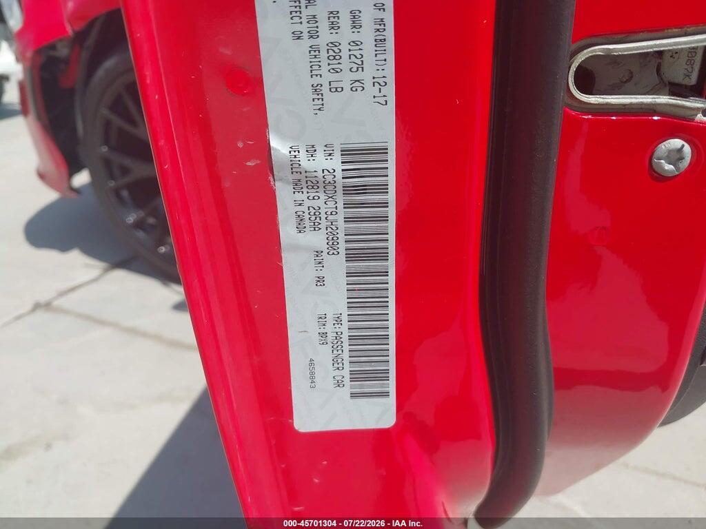 2C3CDXCT9JH209903 2018 DODGE CHARGER photo no. 9