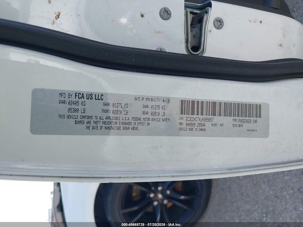 2C3CDXCTXJH289857 2018 DODGE CHARGER photo no. 9