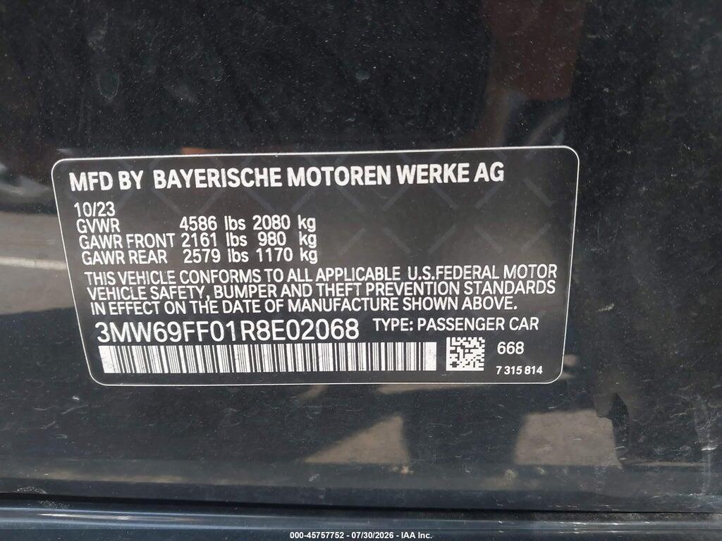 3MW69FF01R8E02068 2024 BMW 330I photo no. 9