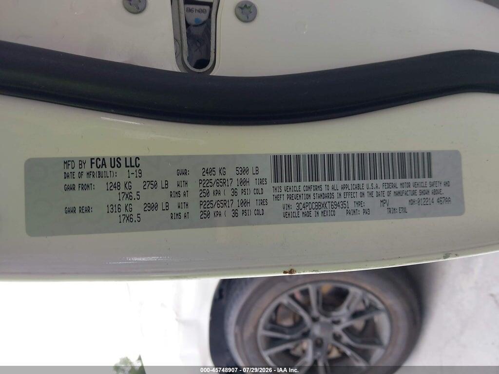 3C4PDCBBXKT694351 2019 DODGE JOURNEY photo no. 9