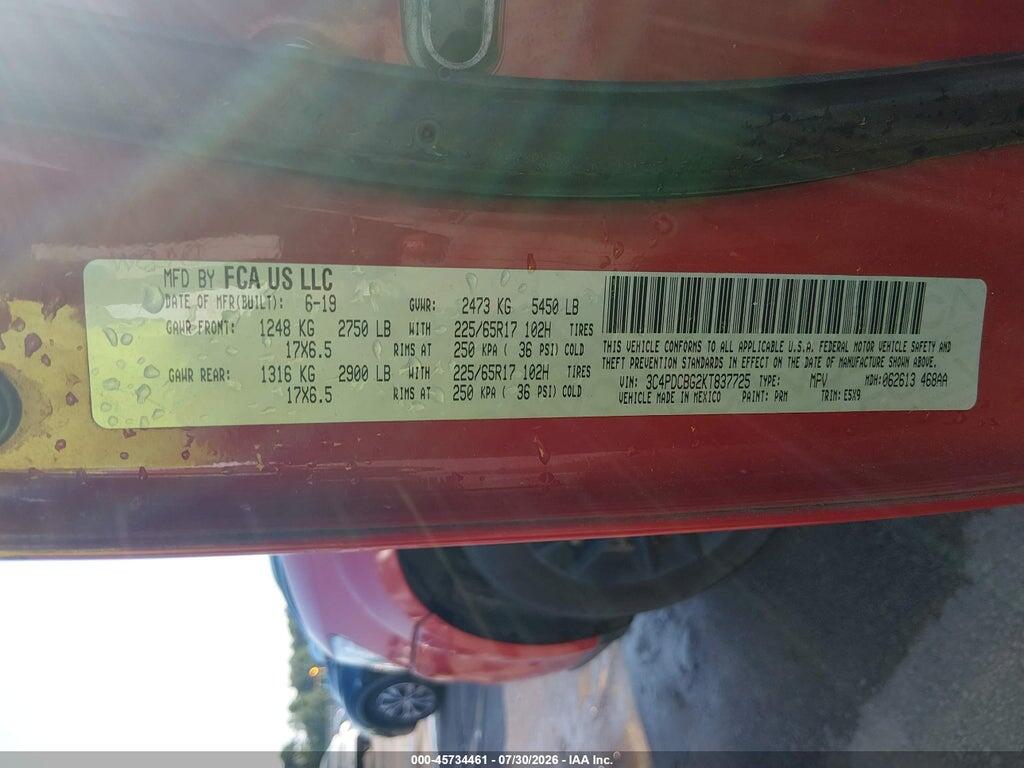 3C4PDCBG2KT837725 2019 DODGE JOURNEY photo no. 9