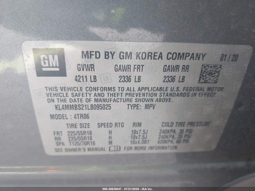 KL4MMBS21LB095025 2020 BUICK ENCORE GX photo no. 9