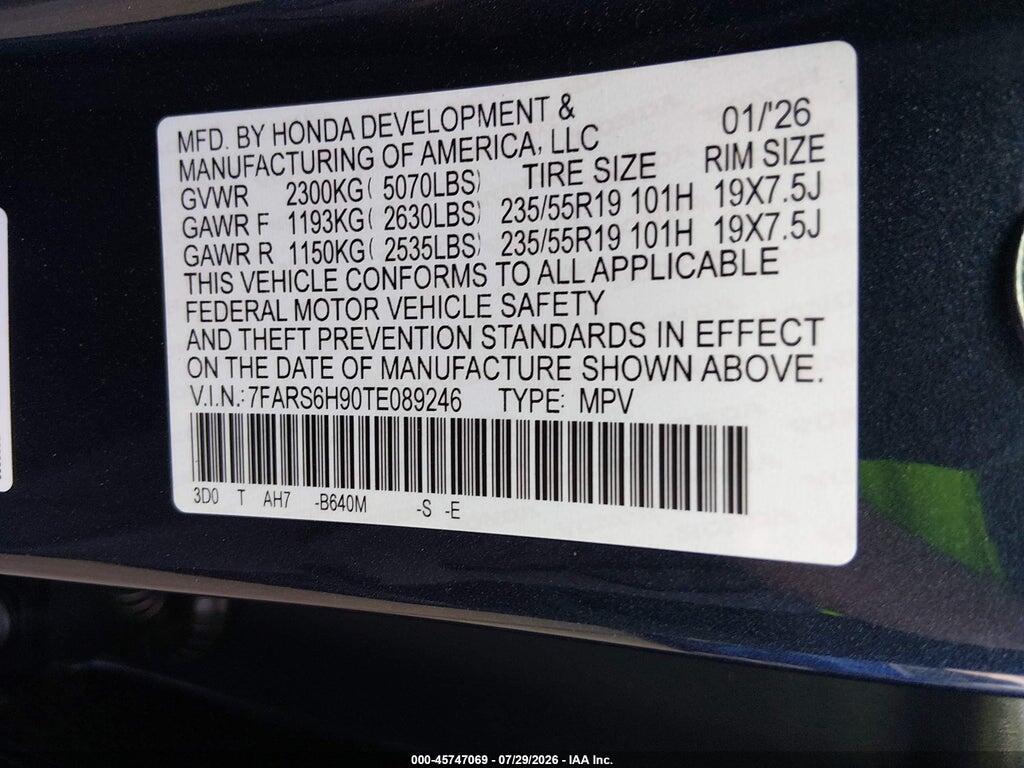 7FARS6H90TE089246 2026 HONDA CR-V HYBRID photo no. 9