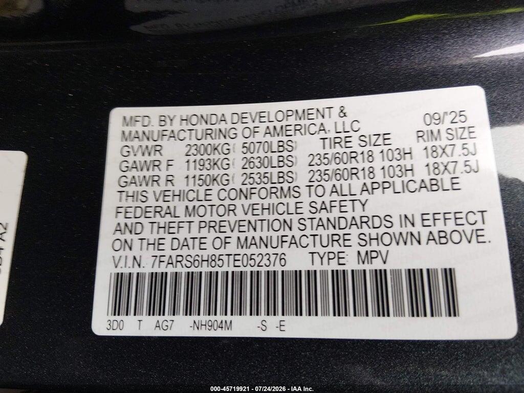 7FARS6H85TE052376 2026 HONDA CR-V HYBRID photo no. 9