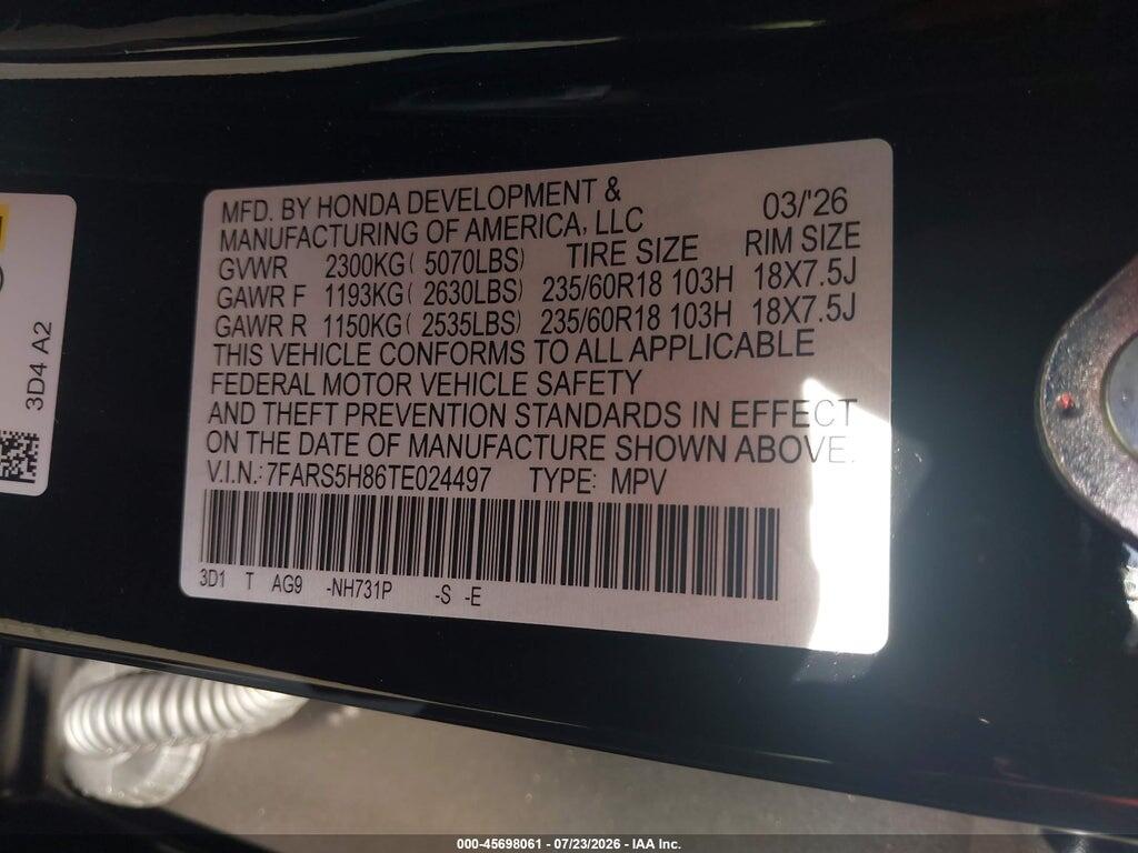 7FARS5H86TE024497 2026 HONDA CR-V HYBRID photo no. 9