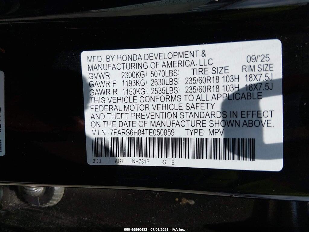 7FARS6H84TE050859 2026 HONDA CR-V HYBRID photo no. 9