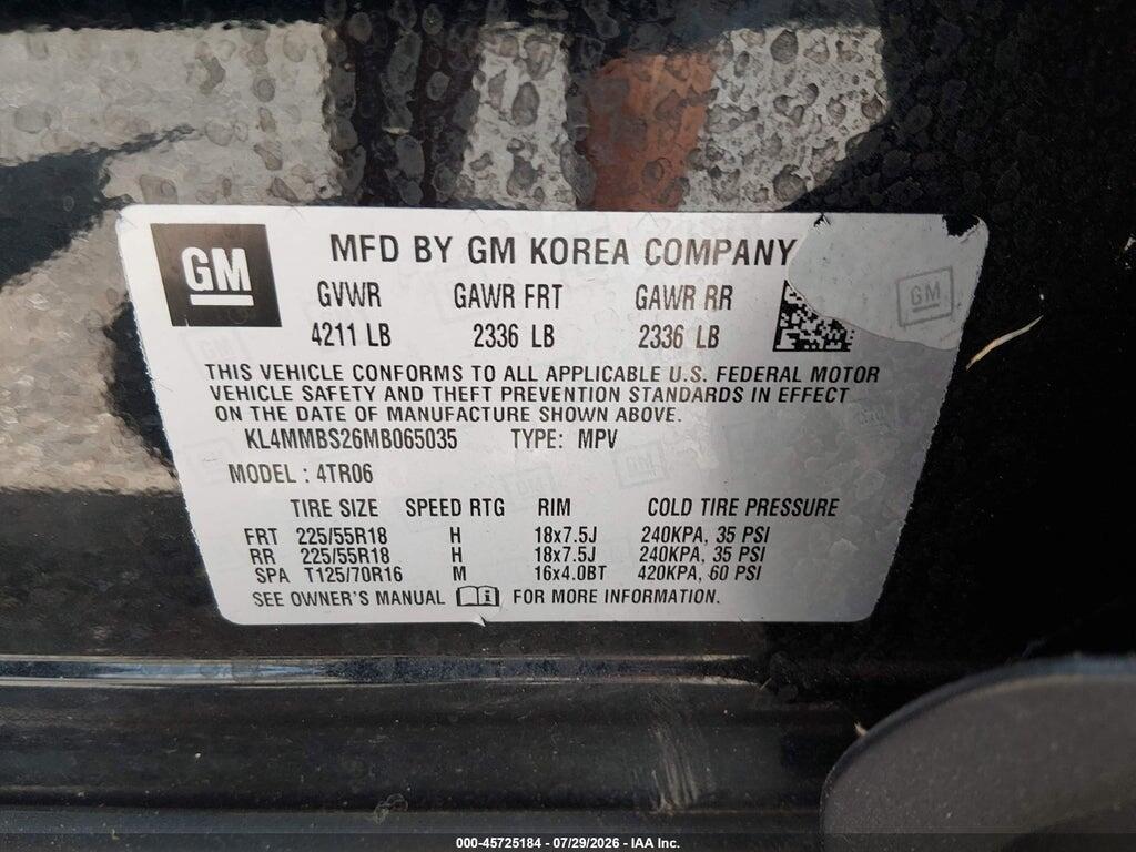 KL4MMBS26MB065035 2021 BUICK ENCORE GX photo no. 9