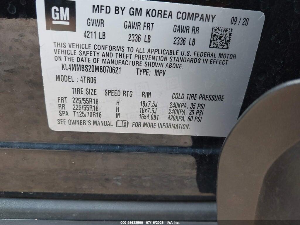 KL4MMBS20MB070621 2021 BUICK ENCORE GX photo no. 9