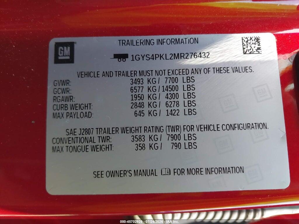 1GYS4PKL2MR276432 2021 CADILLAC ESCALADE ESV photo no. 9