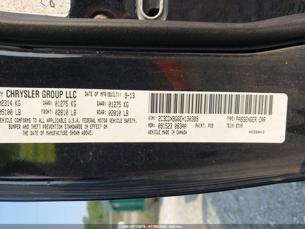 2C3CDXBG6EH130389 2014 DODGE CHARGER photo no. 9