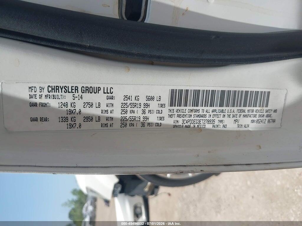 3C4PDDEG3ET278935 2014 DODGE JOURNEY photo no. 9