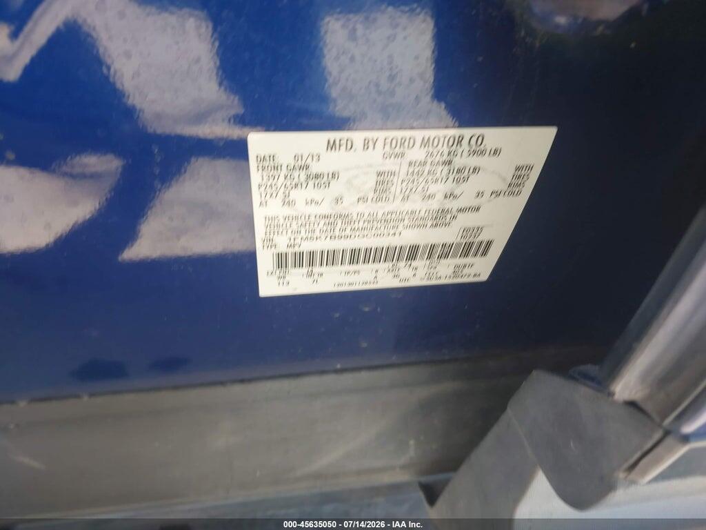 1FM5K7B99DGC00341 2013 FORD EXPLORER photo no. 9
