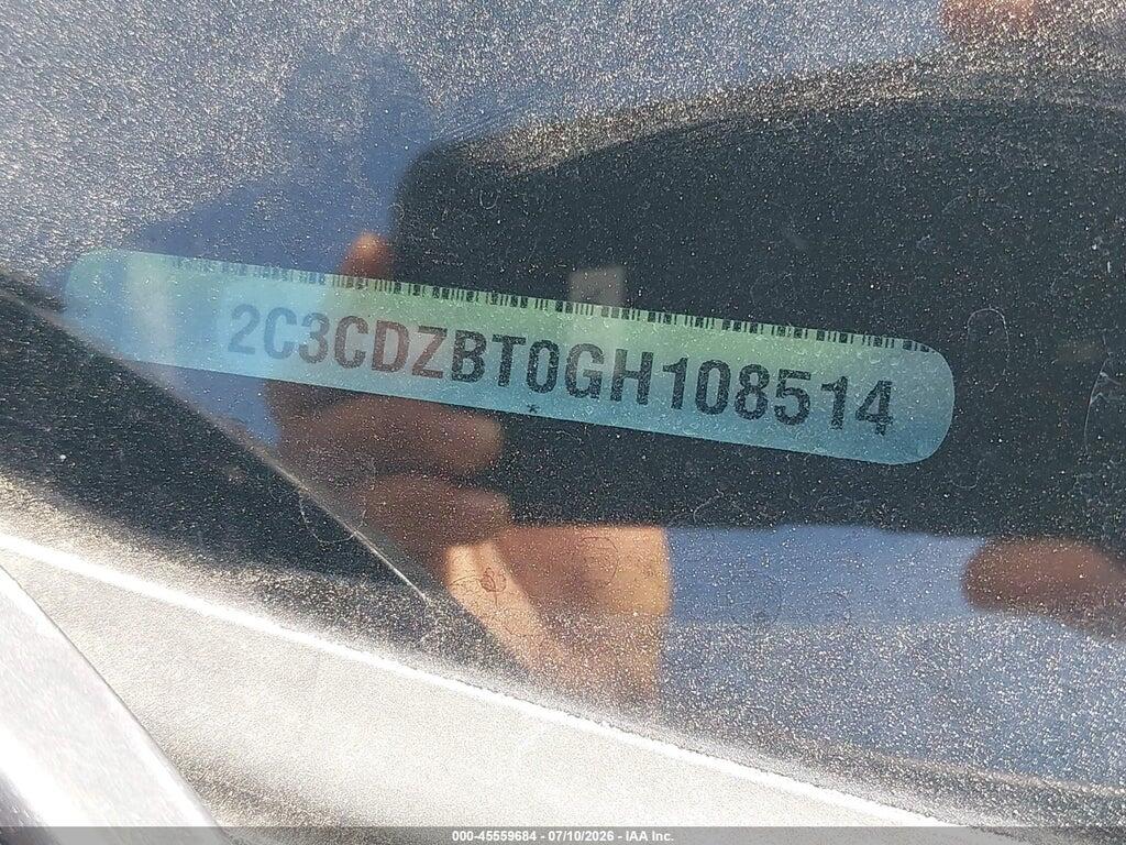 2C3CDZBT0GH108514 2016 DODGE CHALLENGER photo no. 9