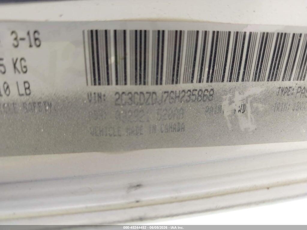 2C3CDZDJ7GH235868 2016 DODGE CHALLENGER photo no. 9