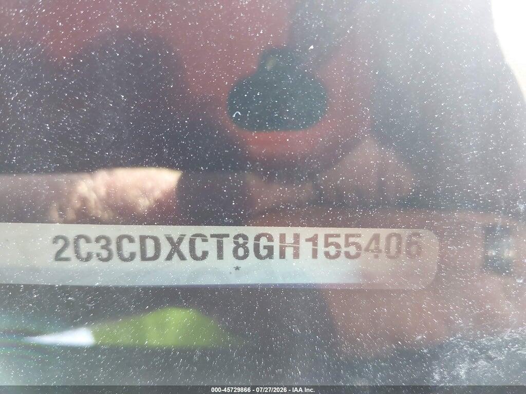 2C3CDXCT8GH155406 2016 DODGE CHARGER photo no. 9