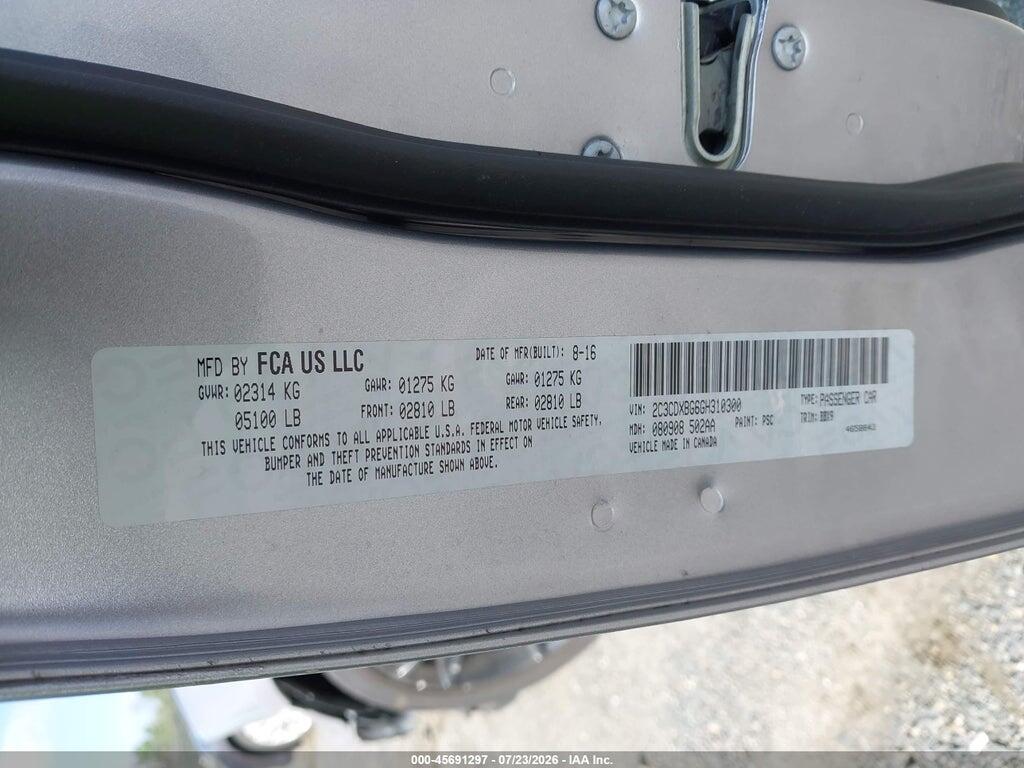 2C3CDXBG6GH310300 2016 DODGE CHARGER photo no. 9