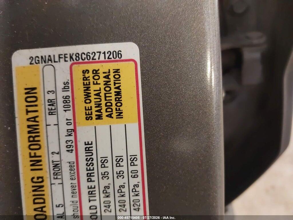 2GNALFEK8C6271206 2012 CHEVROLET EQUINOX photo no. 9