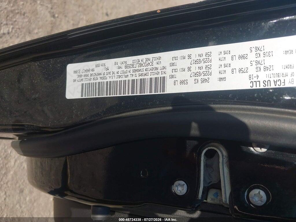 3C4PDCAB2JT363599 2018 DODGE JOURNEY photo no. 9