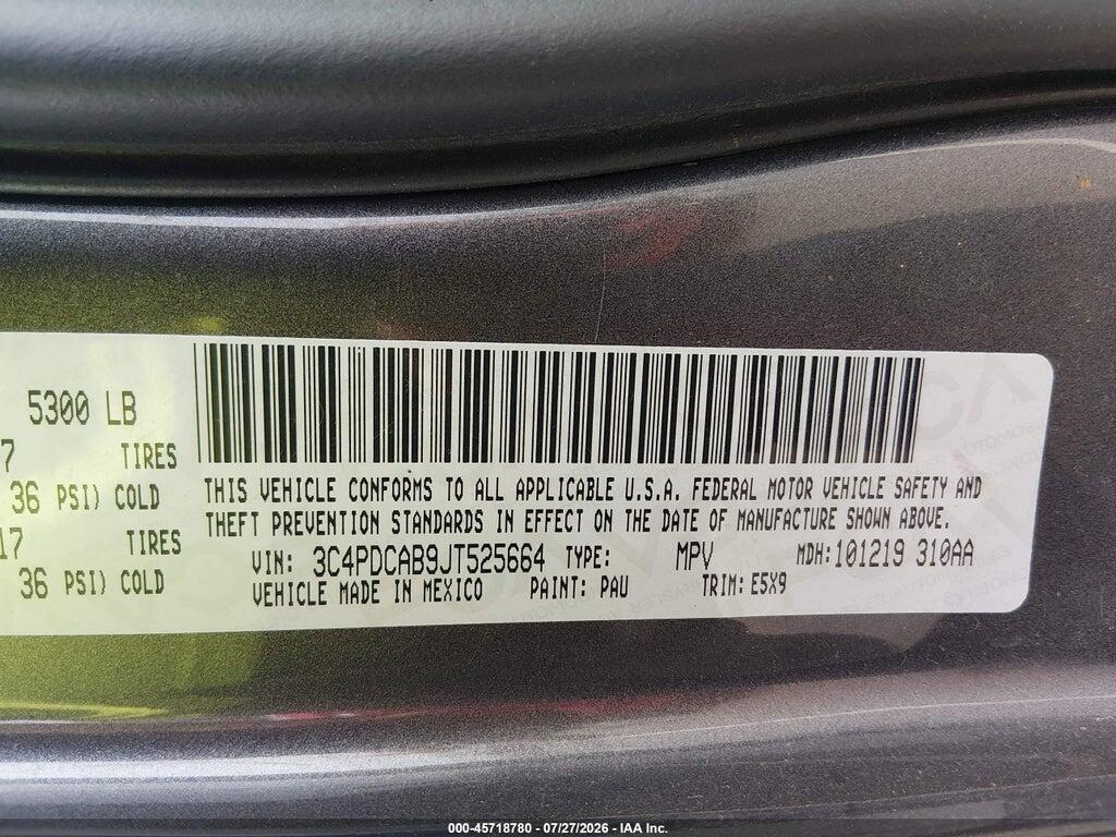 3C4PDCAB9JT525664 2018 DODGE JOURNEY photo no. 9