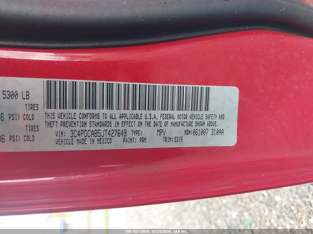 3C4PDCAB5JT427649 2018 DODGE JOURNEY photo no. 9