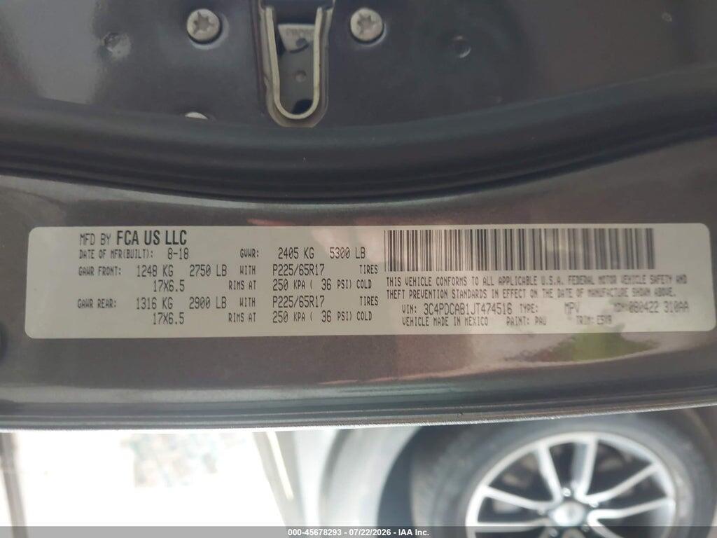 3C4PDCAB1JT474516 2018 DODGE JOURNEY photo no. 9