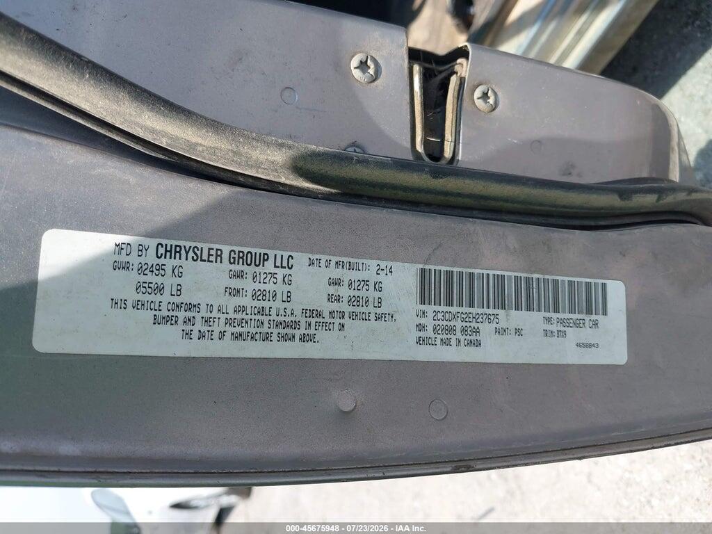 2C3CDXFG2EH237675 2014 DODGE CHARGER photo no. 9