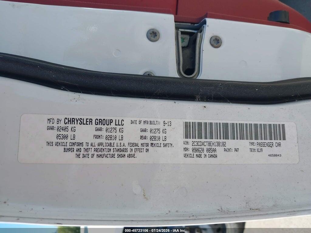 2C3CDXCT8EH138182 2014 DODGE CHARGER photo no. 9
