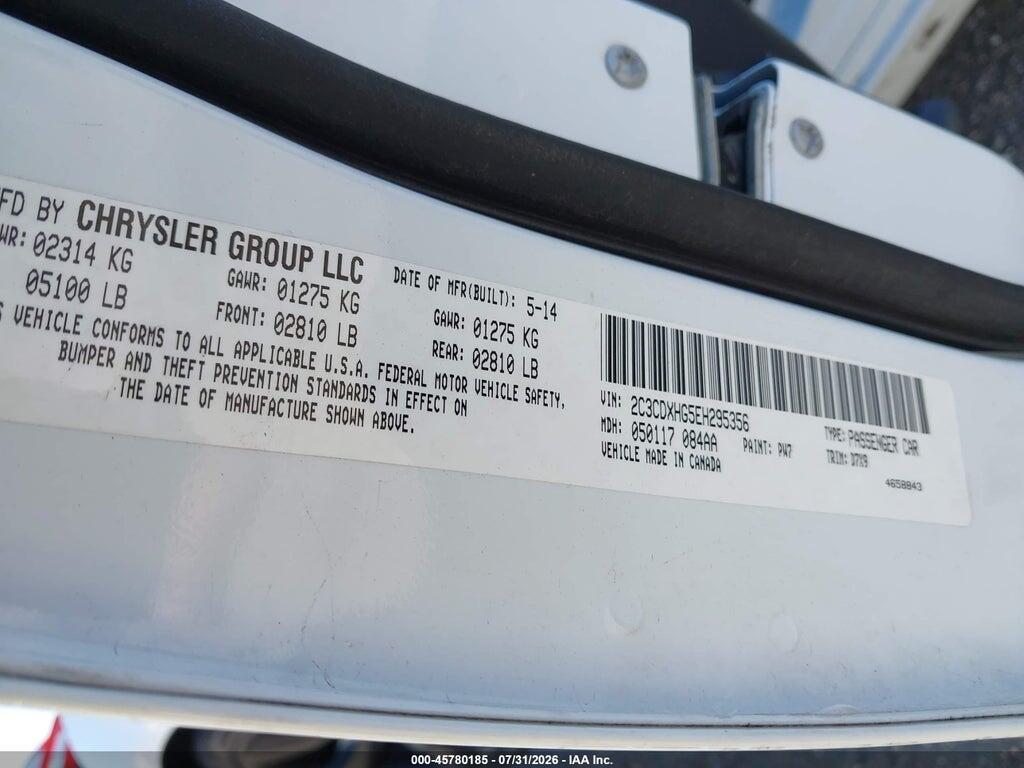 2C3CDXHG5EH295356 2014 DODGE CHARGER photo no. 9