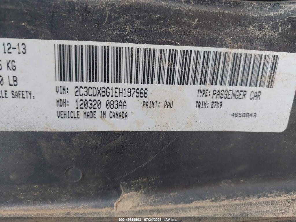 2C3CDXBG1EH197966 2014 DODGE CHARGER photo no. 9