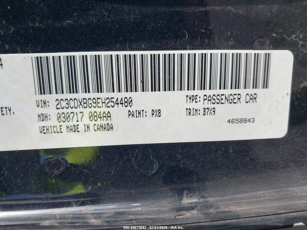 2C3CDXBG9EH254480 2014 DODGE CHARGER photo no. 9