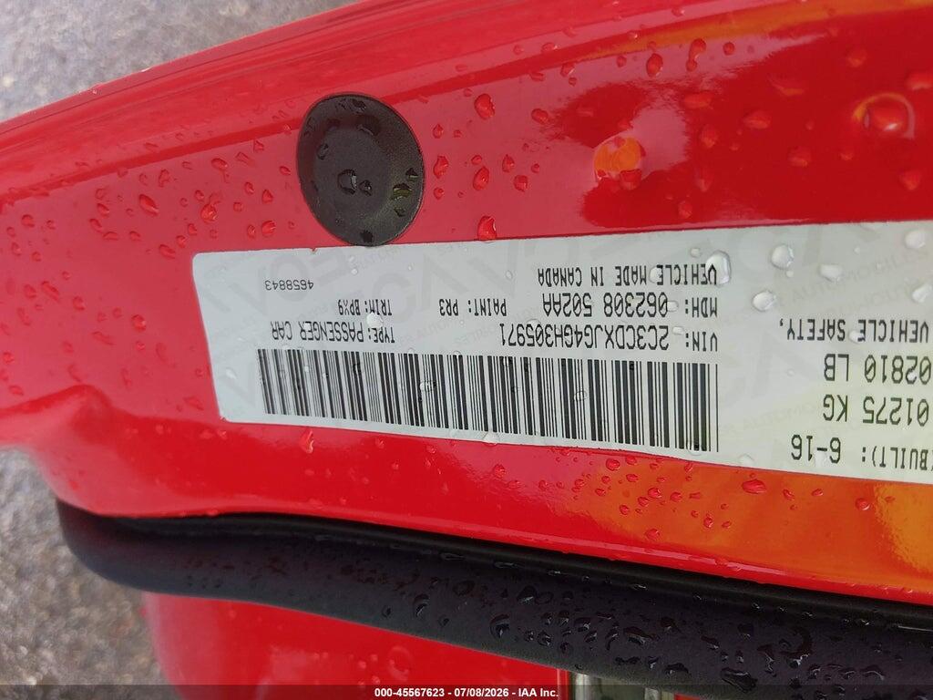 2C3CDXJG4GH305971 2016 DODGE CHARGER photo no. 9