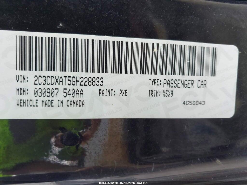 2C3CDXAT5GH228833 2016 DODGE CHARGER photo no. 9