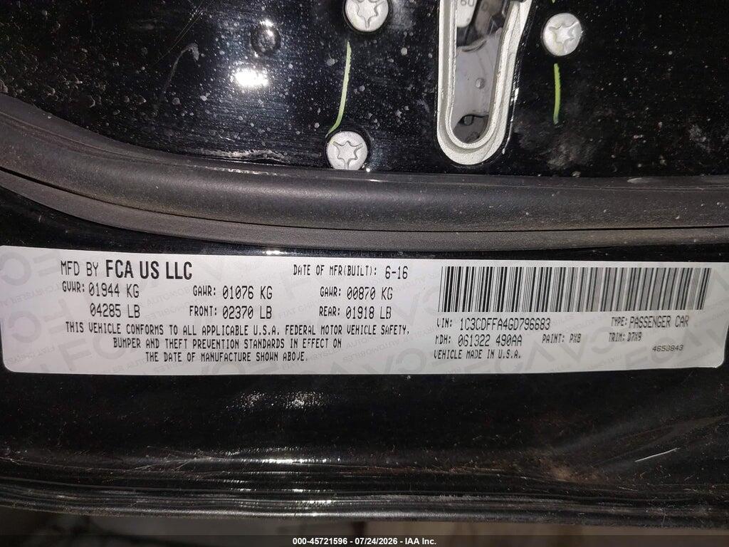 1C3CDFFA4GD796683 2016 DODGE DART photo no. 9