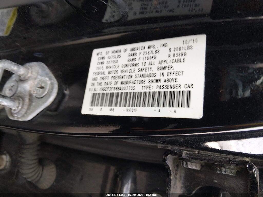 1HGCP3F86BA007735 2011 HONDA ACCORD photo no. 9