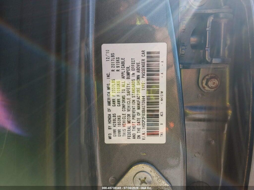 1HGCP2F6XBA070684 2011 HONDA ACCORD photo no. 9