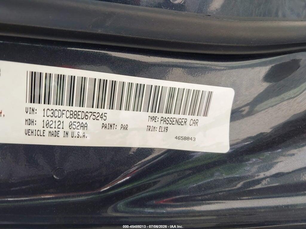 1C3CDFCB8ED675245 2014 DODGE DART photo no. 9