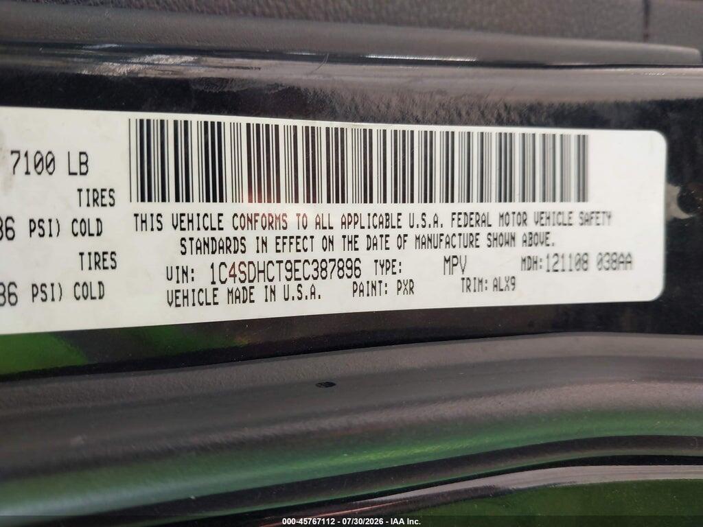 1C4SDHCT9EC387896 2014 DODGE DURANGO photo no. 9