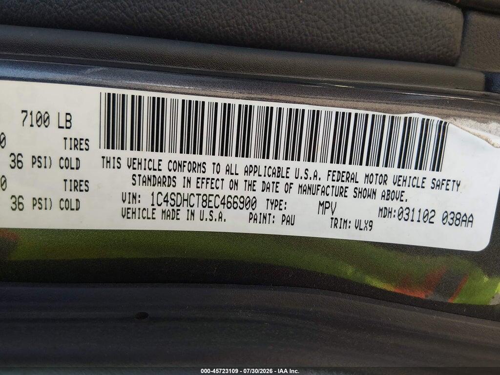 1C4SDHCT8EC466900 2014 DODGE DURANGO photo no. 9