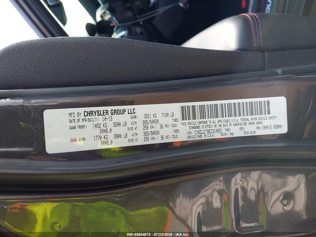 1C4SDJCT8EC314591 2014 DODGE DURANGO photo no. 9