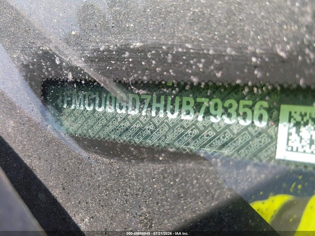 1FMCU0GD7HUB79356 2017 FORD ESCAPE photo no. 9