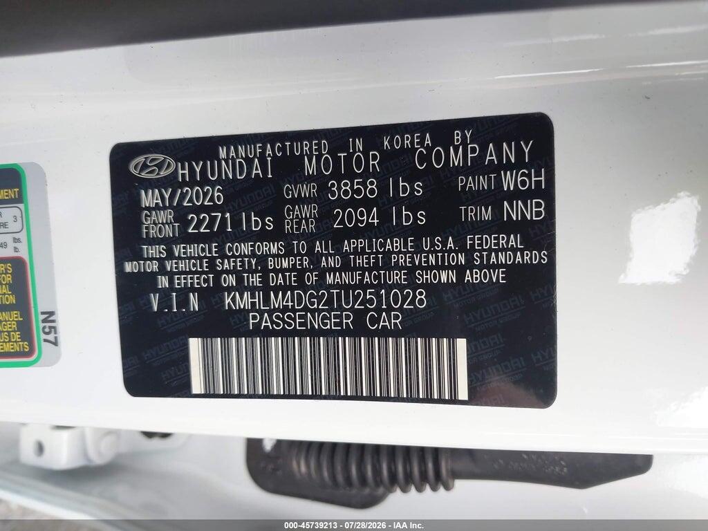 KMHLM4DG2TU251028 2026 HYUNDAI ELANTRA photo no. 9