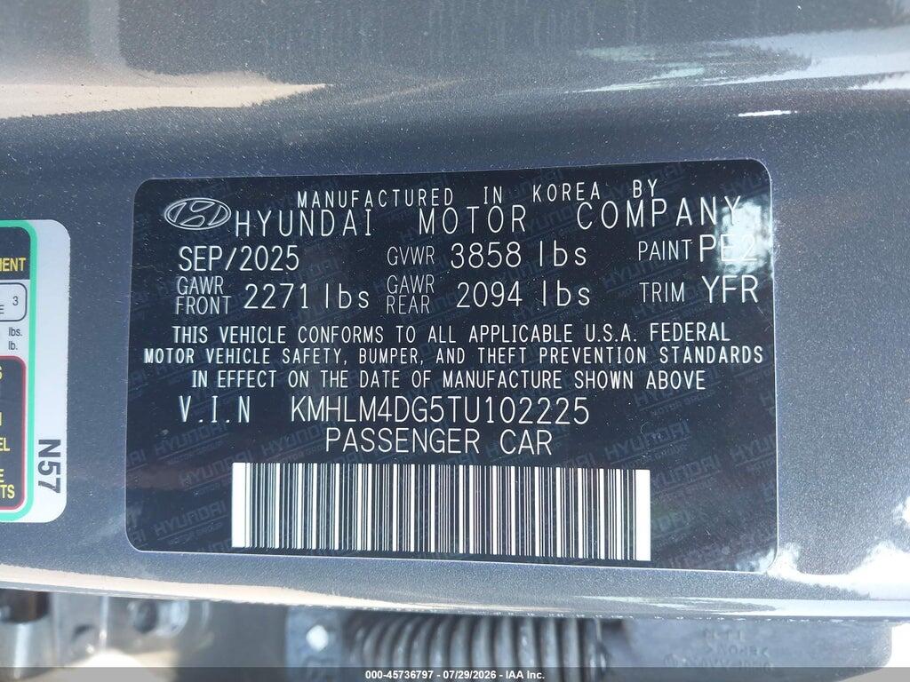 KMHLM4DG5TU102225 2026 HYUNDAI ELANTRA photo no. 9