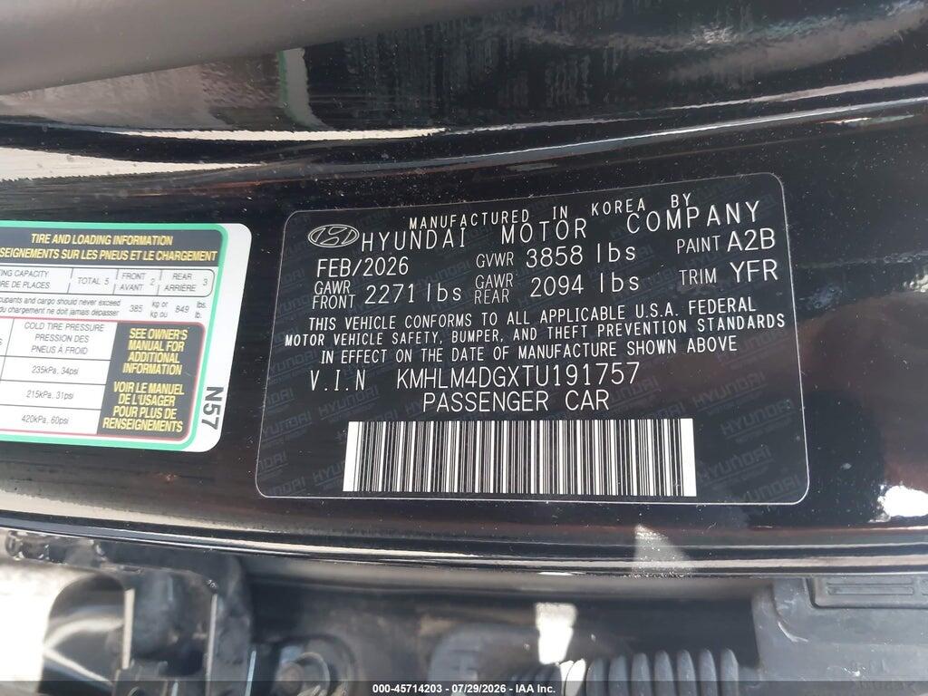KMHLM4DGXTU191757 2026 HYUNDAI ELANTRA photo no. 9