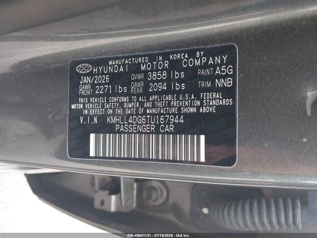 KMHLL4DG6TU167944 2026 HYUNDAI ELANTRA photo no. 9