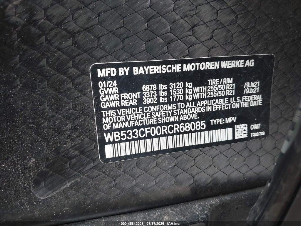WB533CF00RCR68085 2024 BMW IX photo no. 9