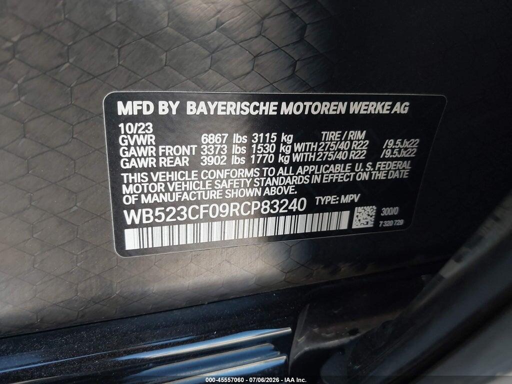 WB523CF09RCP83240 2024 BMW IX photo no. 9