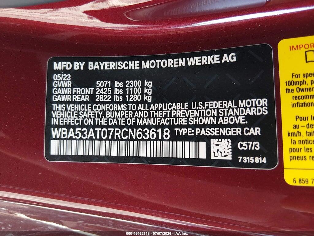 WBA53AT07RCN63618 2024 BMW M440I photo no. 9